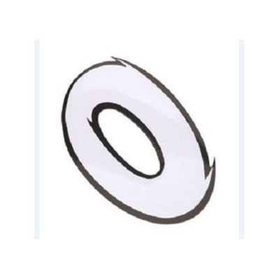 AUTOCOLLANT BLANC NUMERO 0 DE HAUTEUR 9cm