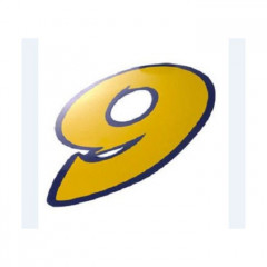 AUTOCOLLANT JAUNE NUMERO 9 HAUTEUR 9cm