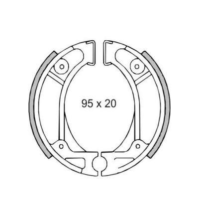GARNITURE DE FREIN ARRIERE RMS 95X20 POUR HONDA / KYMCO