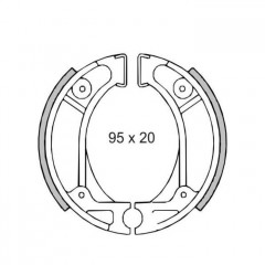 GARNITURE DE FREIN ARRIERE RMS 95X20 POUR HONDA / KYMCO