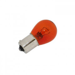 AMPOULE / LAMPE DE CLIGNOTANT 12V 21W NORME PY21W CULOT BAU15S STANDARD ERGOTS DECALES EN ORANGE