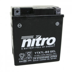 BATTERIE GEL 12V 6AH NTX7L (YTX7L-BS) NITRO VL 125 INTRUDER - FLY - DYLAN - PANTHEON - PS - S WING - SH - SUM UP - SIXTEEN