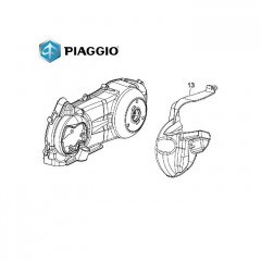 ECOPE DE REFROIDISSEMENT PIAGGIO ORIGINE POUR PIAGGIO BEVERLY TOURER 125cc DE 2004 A 2010