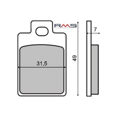 PAIRE DE PLAQUETTE RMS POUR PIAGGIO 50cc A 150cc