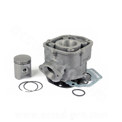 Kit cylindre piston adaptable fonte avec piston graphite pour moteur Piaggio Euro 3, Derbi 50 Senda 2006+, GPR 2006+, Gilera 50 SMT 2006+, RCR 2006+ * Prix spécial !
