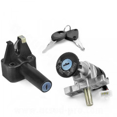 Contacteur à clé adaptable avec serrure de selle 3 fils pour MBK Booster Spirit 2003, Stunt 2004, Yamaha BWS 2003, Slider 2004 * Prix spécial !