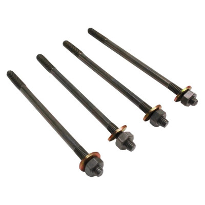 Jeu de 4 goujons écrous de cylindre adaptable M6 pour scooter MBK Booster / Stunt, Yamaha BWS / Piaggio Zip / Typhoon 50cc 2T * Prix spécial !