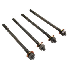 Jeu de 4 goujons écrous de cylindre adaptable M6 pour scooter MBK Booster / Stunt, Yamaha BWS / Piaggio Zip / Typhoon 50cc 2T * Prix spécial !