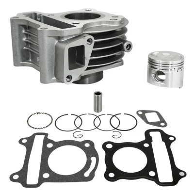 Kit cylindre piston adaptable fonte 50cc 4 temps GY6 pour scooters Kymco Agility, Peugeot V-Clic, Baotian, SYM Simply, et modèles chinois 139QMB