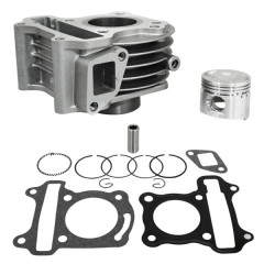 Kit cylindre piston adaptable fonte 50cc 4 temps GY6 pour scooters Kymco Agility, Peugeot V-Clic, Baotian, SYM Simply, et modèles chinois 139QMB