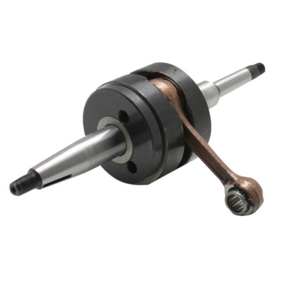 Vilebrequin adaptable avec clavette demi-lune pour Peugeot 50 Ludix 2T, Citystar 2T, Django 2T, Speedfight 3 2T, Kisbee 2T * Prix spécial !