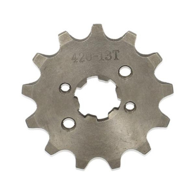 Pignon adaptable 13 dents 420 pour Derbi Senda, GPR, Gilera SMT, RCR