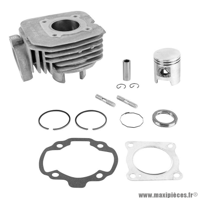 Kit cylindre piston alu adaptable avec traitement nickelé pour scooter Peugeot 2T 50cc injection Kisbee Streetzone, Citystar, Django à partir de 2018
