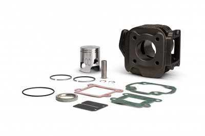 Kit cylindre 50 cc MALOSSI 6 transferts - piston à 2 segments pour scooter MBK Booster et Yamaha BWS 2T Minarelli vertical
