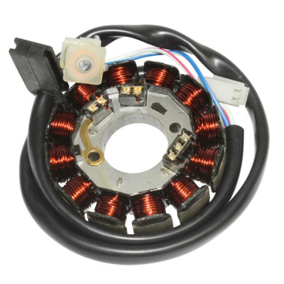 Stator adaptable 12 bobines (fiche 4 fils) pour moteurs Minarelli AM6, Yamaha DT50, Beta 50 RR 2013-2020, TZR50 2003-2011, MBK 50 X Power 2003-2011. * Prix spécial !