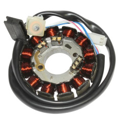 Stator adaptable 12 bobines (fiche 4 fils) pour moteurs Minarelli AM6, Yamaha DT50, Beta 50 RR 2013-2020, TZR50 2003-2011, MBK 50 X Power 2003-2011. * Prix spécial !
