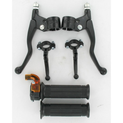 Kit poignée de gaz adaptable revêtement noir pour cyclomoteur Peugeot 103, Mbk 51 * Prix spécial !
