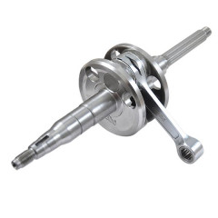 Vilebrequin POLINI Renforcé pour moteur Minarelli vertical, axe 10 mm, compatible avec MBK 50 Booster, Yamaha BWs 50cc 2T