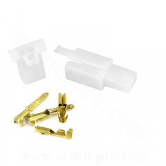 Connecteur électrique plastique adaptable 2 fiches mâle/femelle