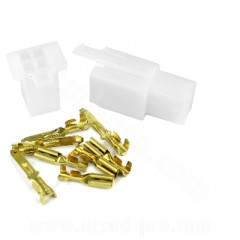 Connecteur électrique plastique adaptable 4 fiches (mâle/femelle)