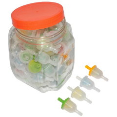 Filtre essence adaptable rond diamètre 6 mm (vendu en kit de 60, couleurs assorties)