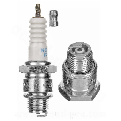 Bougie NGK BR8HS (4322) - Bougie courte pour moteurs refroidis par air - Compatible MBK Booster, Yamaha Bw's 2T 50cc