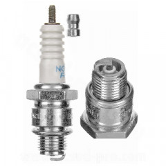 Bougie NGK BR8HS (4322) - Bougie courte pour moteurs refroidis par air - Compatible MBK Booster, Yamaha Bw's 2T 50cc