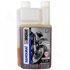 Huile 2 temps IPONE 100% synthèse senteur fraise 1L pour scooter, mécaboite, mobylette, moto, quad, maxi scooter