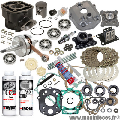 Pack réfection moteur adaptable haut moteur, vilebrequin, roulements, joints pour Derbi Senda Euro 3, DRD X-Treme, X-Race, SM, GPR, Gilera RCR, SMT, Aprilia RS, RX, SX * Prix spécial !