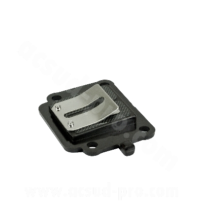 Clapet lamelle carbone adaptable pour moteur Minarelli vertical 2T 50cc - Compatible MBK Booster, Stunt, Rocket, Spirit, Yamaha BWS, Slider