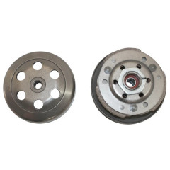 Embrayage complet adaptable Ø107mm 50cc 2 temps pour scooters Peugeot Buxy, Typhoon, Trekker, Kisbee, Piaggio Zip, Speedfight, NRG, Fly, Vespa LX, Gilera Stalker, Runner et Kymco Agility * Prix spécial !