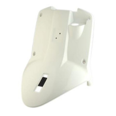 Tablier arrière adaptable blanc brillant pour scooter MBK 50 Booster 2004+ / Yamaha 50 BWS 2004+