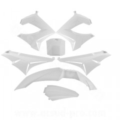 Kit carrosserie adaptable blanc 7 pièces pour Derbi Senda DRD/XTREM 2000-2011 * Prix spécial !