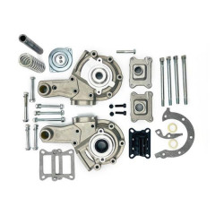 Carter moteur racing complet adaptable avec deux pipes d'admissions (19 et 24mm) pour Peugeot 103 SP MVL Vogue Rcx Spx 2T 50cc * Prix spécial !