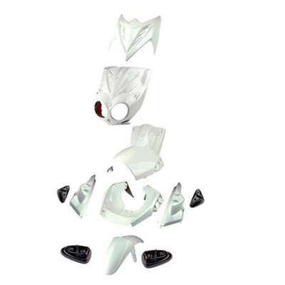 Kit carrosserie carénage blanc 7 pièces pour MBK Stunt/Yamaha Slider