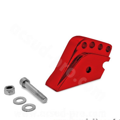 Rehausse amortisseur 4 positions rouge anodisé Peugeot 50 TKR, Speedfight, Buxy