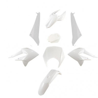 Kit carrosserie blanc 8 pièces Tun'R Derbi Senda DRD Racing 2011-2017