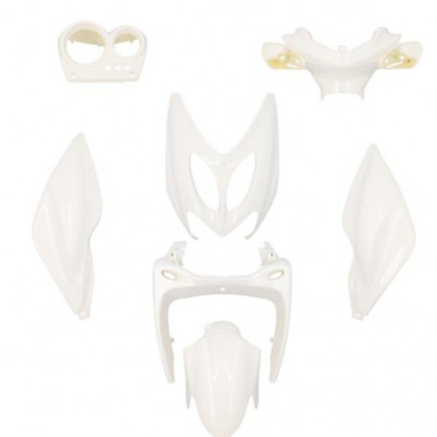 Kit carrosserie blanc Tun'R 7 pièces pour scooter MBK Nitro / Yamaha Aerox 2013