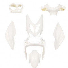 Kit carrosserie blanc Tun'R 7 pièces pour scooter MBK Nitro / Yamaha Aerox 2013
