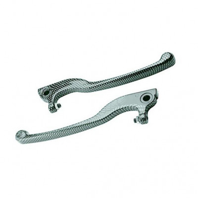 Levier frein adaptable en imitation carbone pour scooter Aprilia SR50 (la paire)