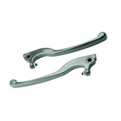 Levier frein adaptable en imitation carbone pour scooter Aprilia SR50 (la paire)