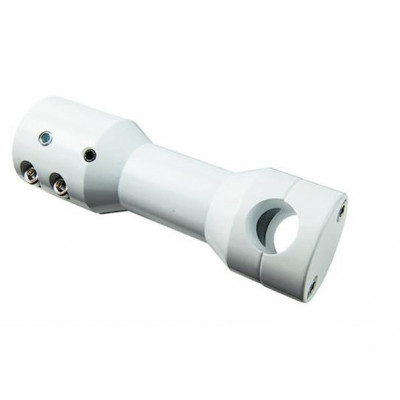 Potence alu blanc pour MBK 50 Booster/Yamaha 50 BWS