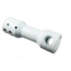 Potence alu blanc pour MBK 50 Booster/Yamaha 50 BWS