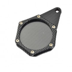 Porte-support vignette assurance Aluminium imitation carbone