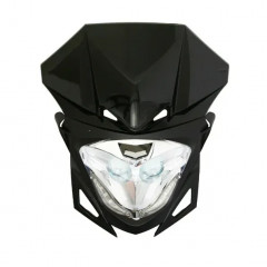 Tête de fourche halogène + LEDs Winterbee noir