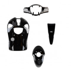 Kit carénage noir brillant 4 pièces Piaggio Liberty 50 / 125 / 150 / 200cc 2004-2014