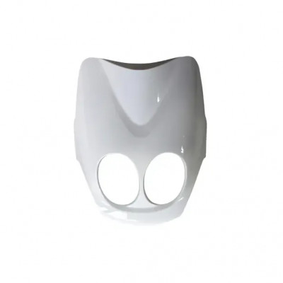 Tablier avant blanc brillant MBK 50 Ovetto 2008-2014 / Yamaha 50 Neos 2008-2014