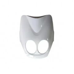 Tablier avant blanc brillant MBK 50 Ovetto 2008-2014 / Yamaha 50 Neos 2008-2014