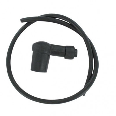 Kit fil de bougie 90° noir diamètre 6mm (50cm)