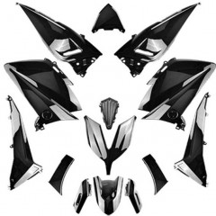 Kit carrosserie noir brillant 14 pièces Yamaha TMAX 530cc 2015-2016
